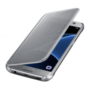 Clear View Cover Samsung S7 - Silver