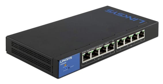 Switch POE+ Gigabit intelligent Linksys 8-Port Business Smart LGS308P