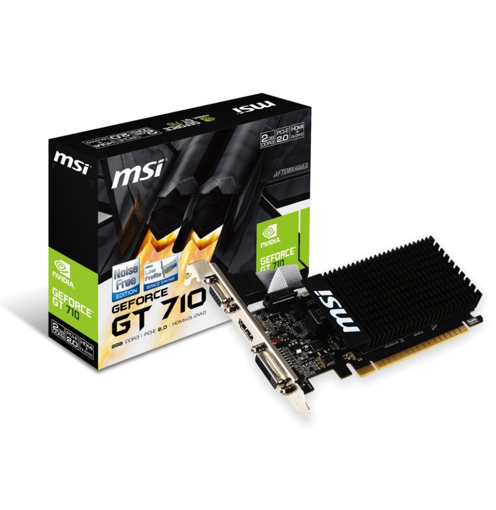 Carte graphique MSI NVIDIA GeForce GT 710 2 GD3H LP (CGMSI009) Carte graphique MSI NVIDIA GeForce GT 710 2 GD3H LP (CGMSI009)