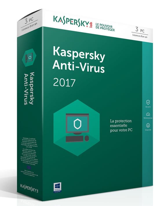 Kaspersky Antivirus 2017 pour PC 3 postes