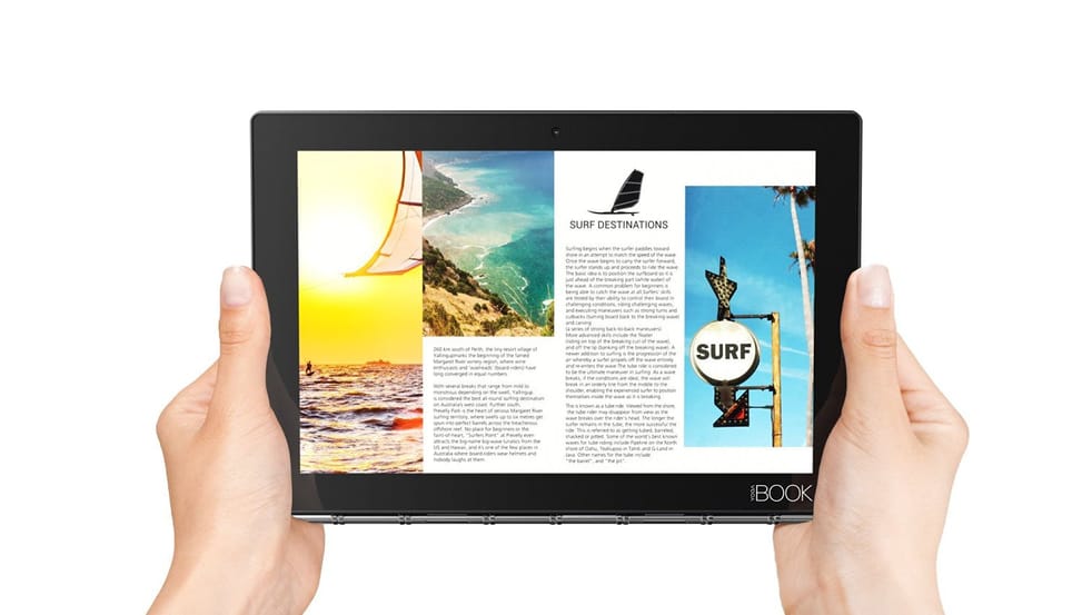 Lenovo 2-en-1 YOGA Book X91 avec Windows 10"
