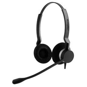 سماعة رأس بميكروفون ستيريو Jabra BIZ 2300 QD Duo مانعة للضوضاء (2309-820-104) (اتصال QD وليس USB)