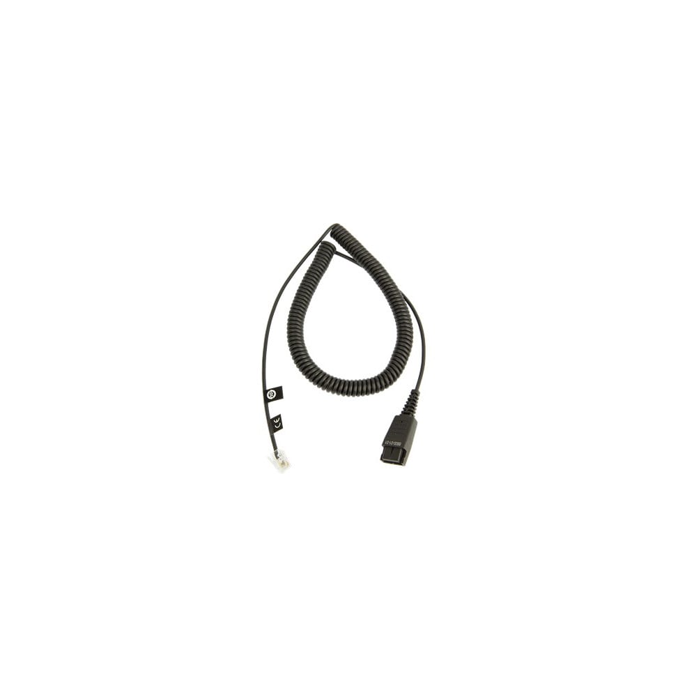 Cordon Jabra quick disconnect QD vers interface modulaire RJ9 2 mètres (8800-01-01)