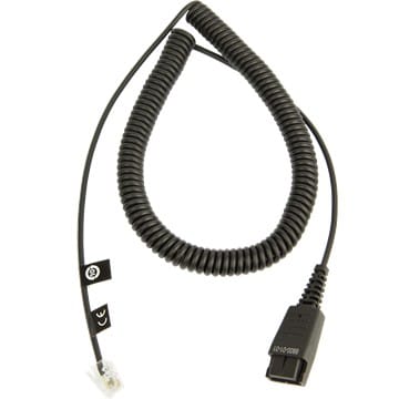 كابل Jabra quick disconnect QD إلى واجهة معيارية RJ9 2 متر (8800-01-01) — صورة 1