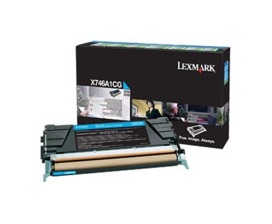 Cartouche de toner cyan Lexmark X746, X748 (X746A1CG)