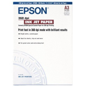 Papier Epson Couché 360 DPI A3 (200f)