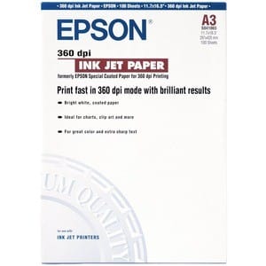 Papier Epson Couché 360 DPI A3 (200f)