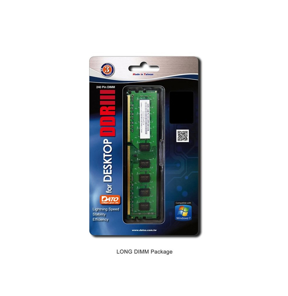 Mémoire RAM dimm DATO PC Bureau 8Go DDR3L (1.35V) 1333/1600MHz