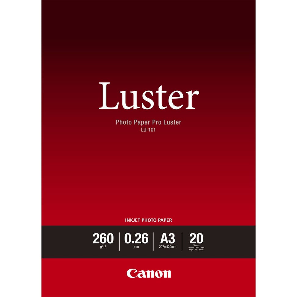 Papier Photo Professionnel Lustré Canon LU-101 A3 - 20 feuilles — image 1