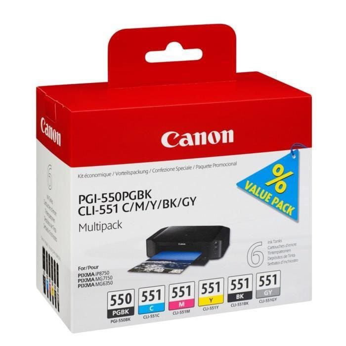 MultiPack Canon PGI-550/CLI-551 PGBK/C/M/Y/BK/GY — image 1