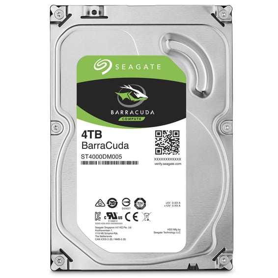 Disque dur interne 4 TB Seagate BarraCuda - 3.5" 5900 RPM 64 Mo SATA 6 Gb/s