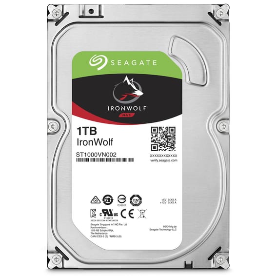 Disque dur interne Seagate IronWolf 1To - 3.5" 5900 RPM 64 Mo SATA 6 Gb/s pour NAS