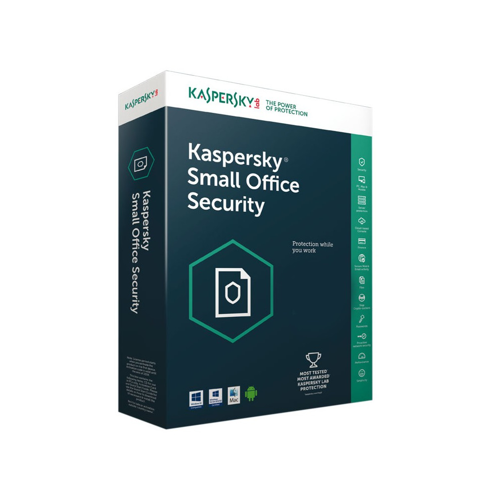 Kaspersky Small Office Security 5.0 - 2 server + 20 postes (KL4533XBNFS-MAG)