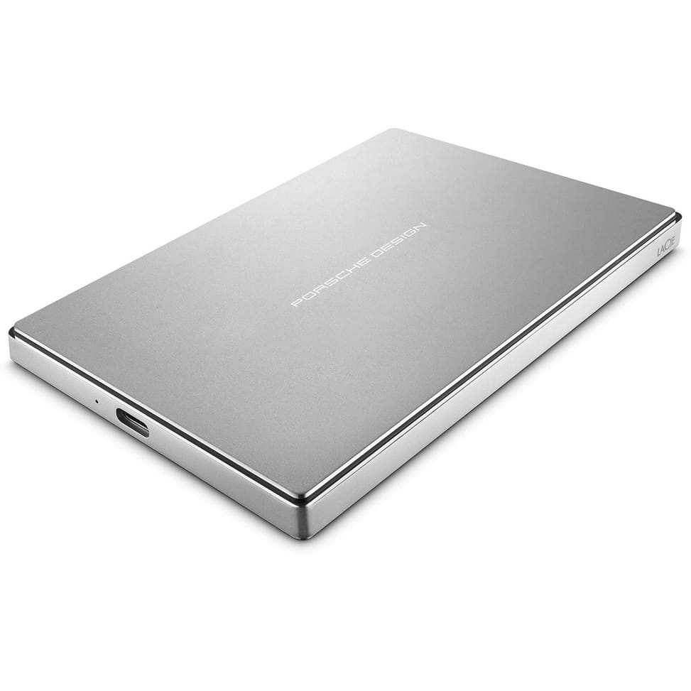 Disque dur portable en aluminium LaCie Porsche Design Mobile Drive Silver - USB 3.1 Type-C — image 1