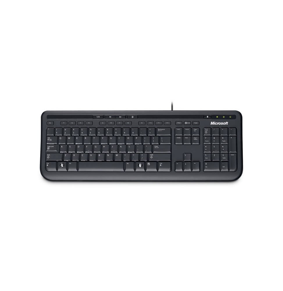 Clavier Microsoft Wired Keyboard 600 - Noir (AZERTY, Français)