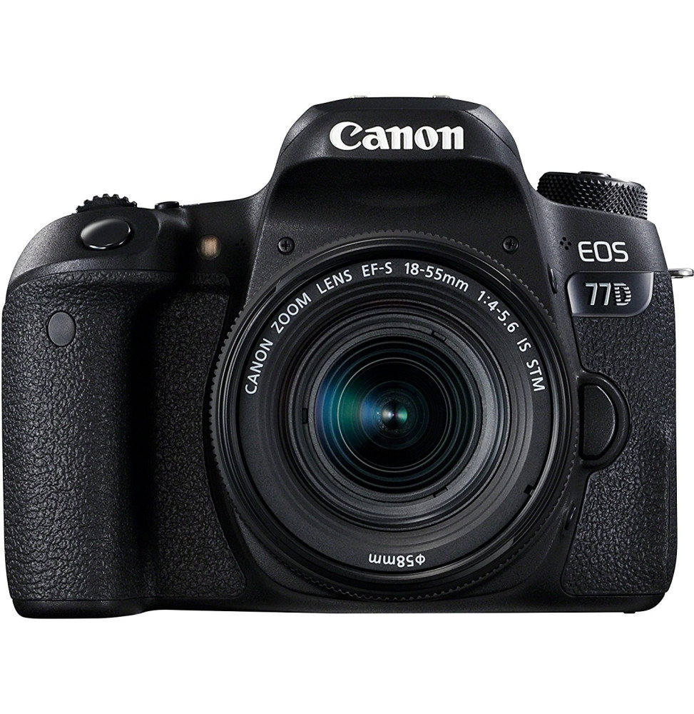 Appareil photo Reflex Canon EOS 77D + Objectif Canon 18-55mm IS STM