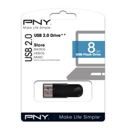 Clé USB PNY Attaché 4 2.0 8GB (FD8GBATT4-EF)