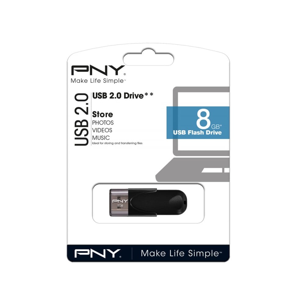Clé USB PNY Attaché 4 2.0 8GB (FD8GBATT4-EF)