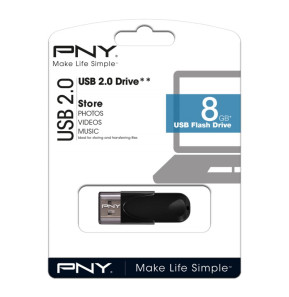 Clé USB PNY Attaché 4 2.0 8GB (FD8GBATT4-EF)