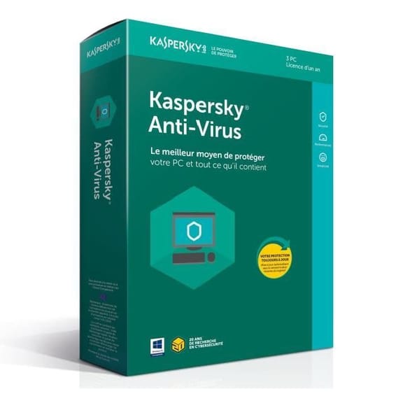 Kaspersky Antivirus 2018 pour PC 3 postes
