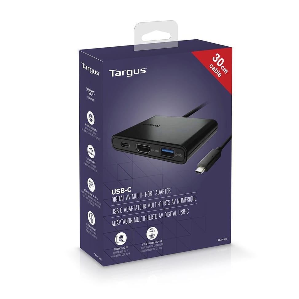 Adaptateur Targus USB-C Digital AV Multiport - Noir (ACA929EU) — image 4