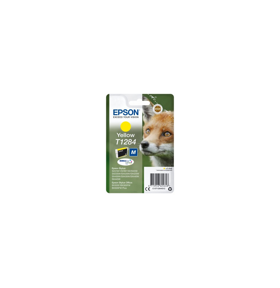 Cartouche Epson Renard - Encre DURABrite Ultra Jaune (C13T12844012)