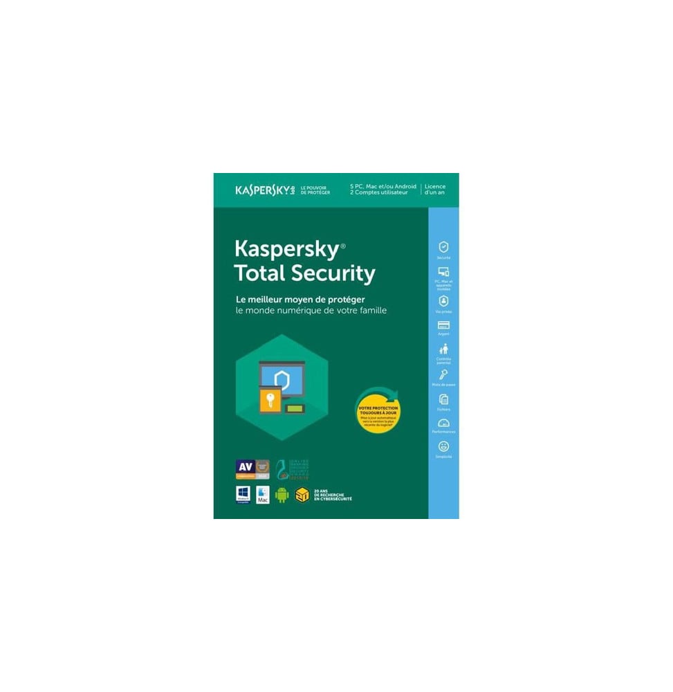 Kaspersky Total Security 2018 Multi-Devices - 5 postes