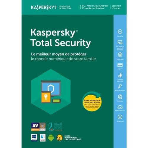 Kaspersky Total Security 2018 Multi-Devices - 5 postes