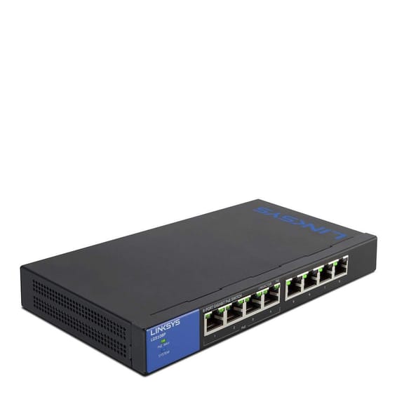 Switch PoE Gigabit Business Linksys 8 ports - à poser sur bureau (LGS108P-EU)