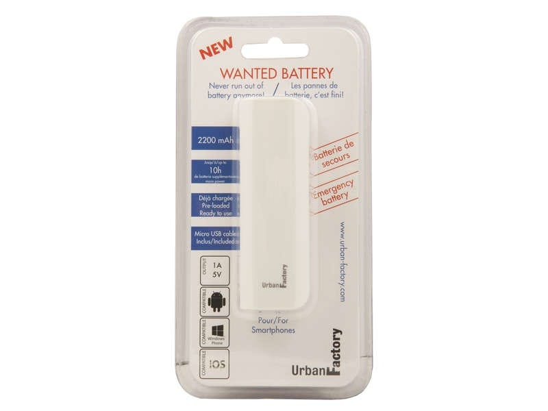 Banque d'alimentation Urban Factory - 2200 mAh pour Smartphones — image 2