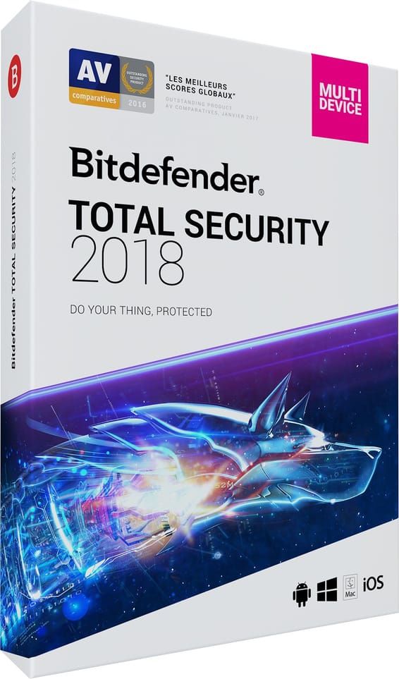 Bitdefender Total Security 2018 1 AN 5 Multi-Device