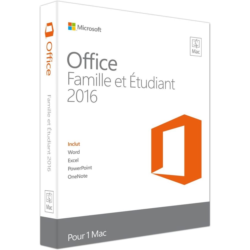 Microsoft Office Famille et Étudiant 2016 pour Mac (GZA-00929) — image 1