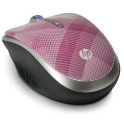 Souris optique mobile sans fil HP 2,4 GHz (raspberry plaid) (LG143AA)