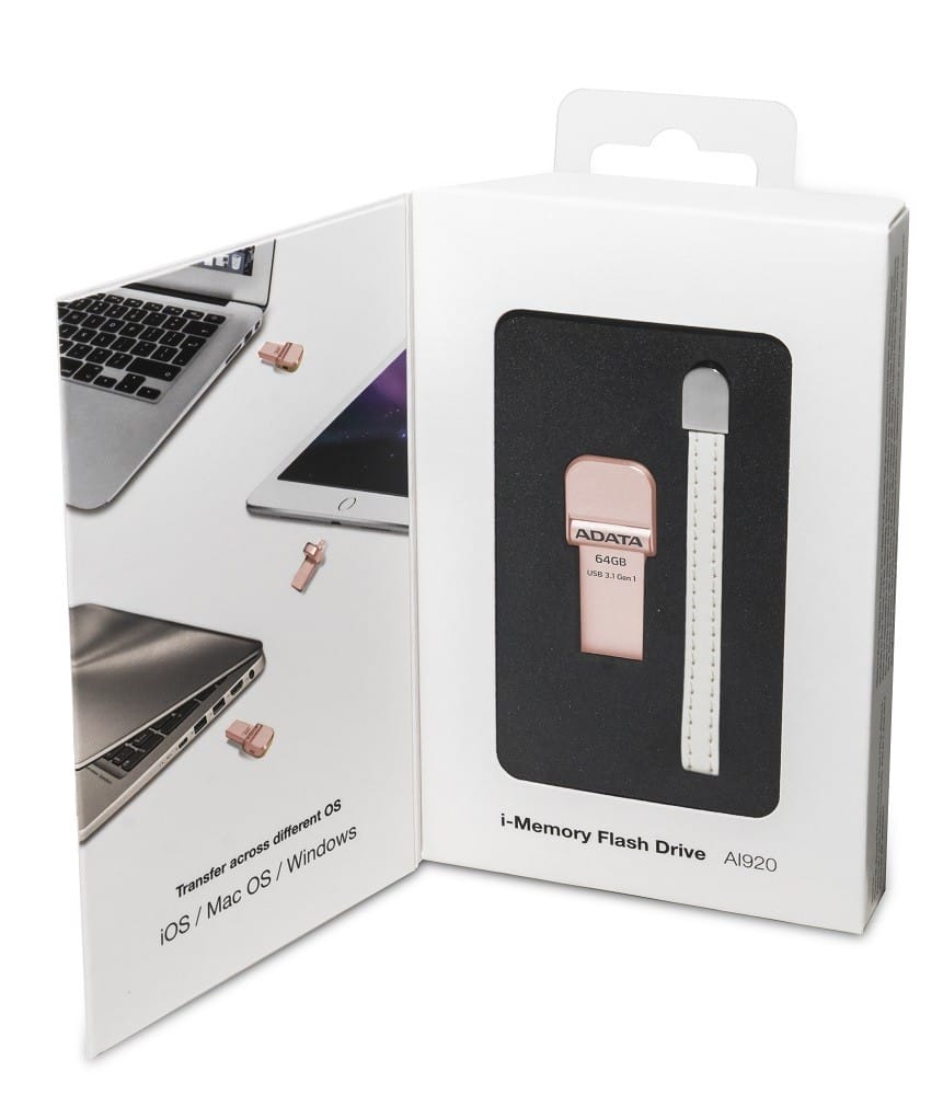 Clé USB ADATA i-Memory AI920 - 64 GB USB 3.1 - Rose Dorée — image 5