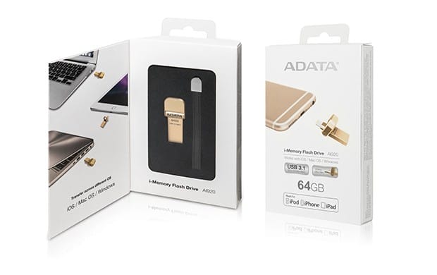 Clé USB ADATA i-Memory AI920 - 64 GB USB 3.1 - Rose Dorée — image 6