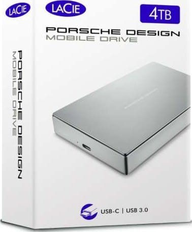Disque dur externe 2.5" en aluminium LaCie Porsche Design Mobile Drive Silver - USB 3.1 Type-C