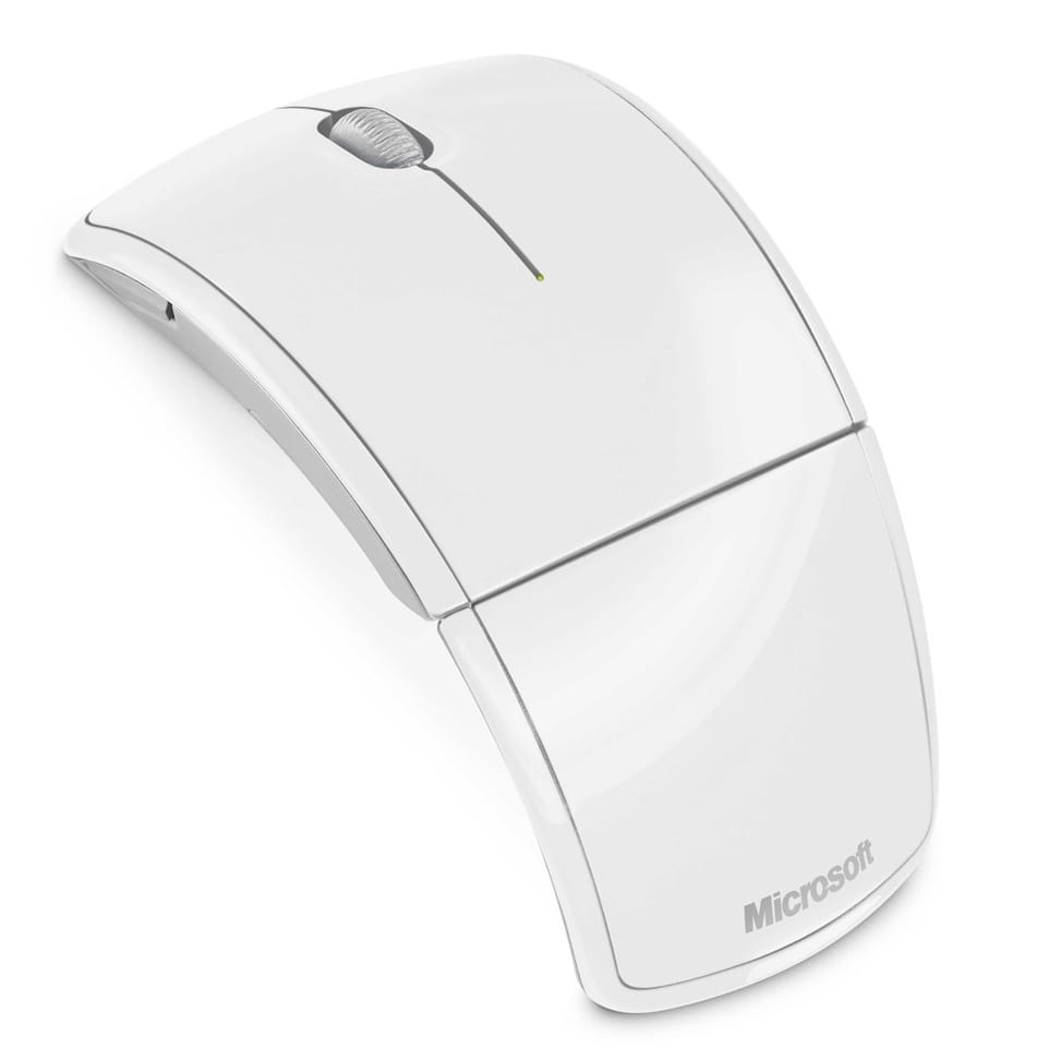 Souris Microsoft Laser sans fil pliable Blanche - Arc Mouse — image 2
