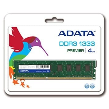 Barrette mémoire PC Bureau ADATA DDR3 UDIMM 1333 4GB PC3-10600
