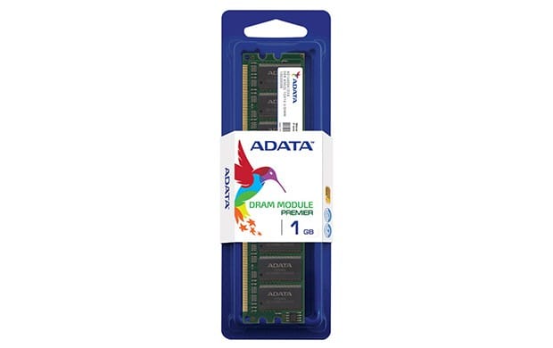 Barrette memoire ADATA DDR1 400 UDIMM  64X8 1GB 3 SINGLE TRAY (ADAT-ADIU400A1G3-S) — image 1