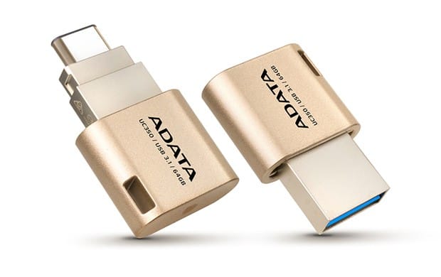 Clé USB Adata Type-C USB 3.1 32GB Doré (AUC350-32G-CGD) — image 5