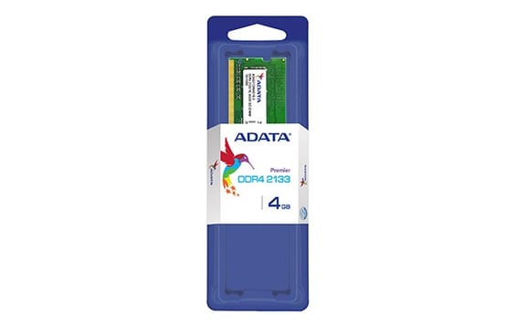 Barrette mémoire ADATA DDR4 SODIMM 2133 512*16 4GB PC4-17000 (ADA-4S2133J4G15-S)
