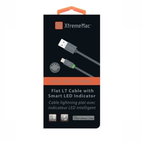 Câble Lightning XtremeMAc à LED Plat - 1,2 m Gris (XCL-FLD-13) — image 4