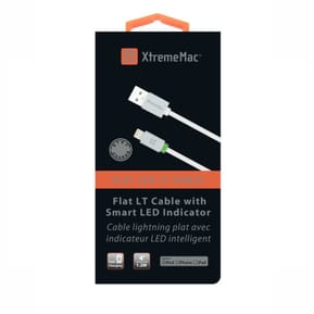 Câble Lightning XtremeMAc à LED Plat - 1,2 m Blanc / Argent (XCL-FLD-83) — image 4
