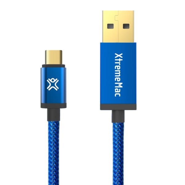 Câble USB-A XtremeMac Reversible à USB-C - 1,2 m - Bleu (XCL-UCA-23) — image 1
