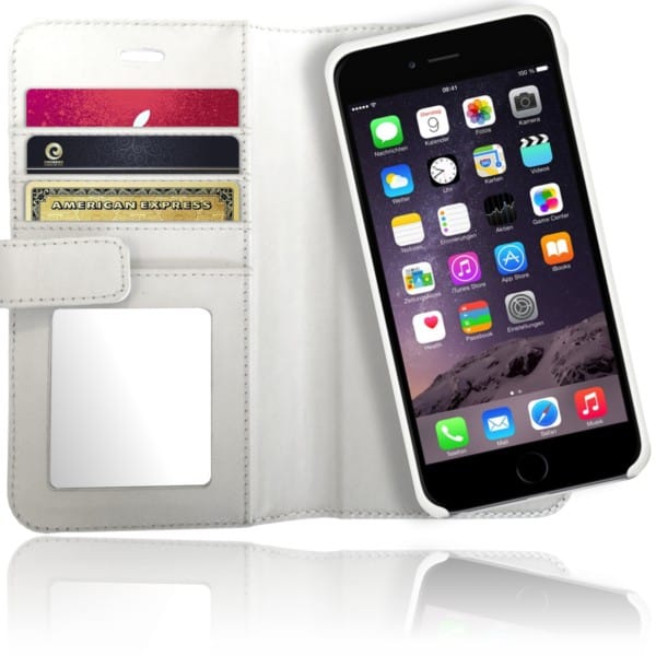Etui XtremeMac En Cuir X-Wallet - Miroir Pour IPhone 6 / S / Plus - Blanc (IPP-XW6-03) — image 3