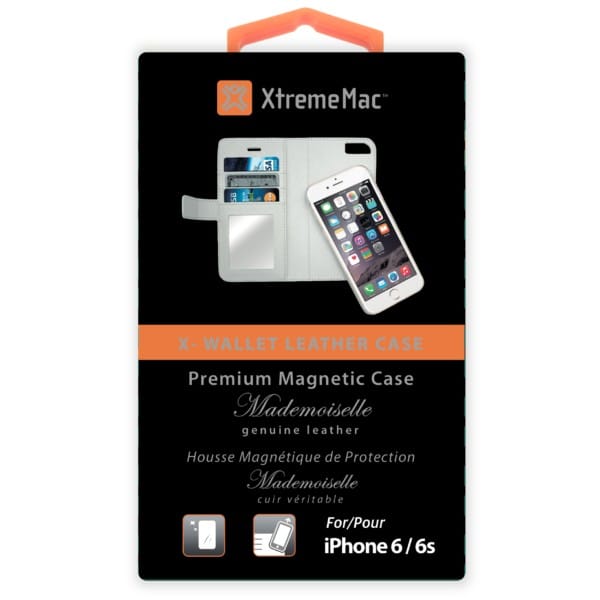 Etui XtremeMac En Cuir X-Wallet - Miroir Pour IPhone 6 / S / Plus - Blanc (IPP-XW6-03) — image 4