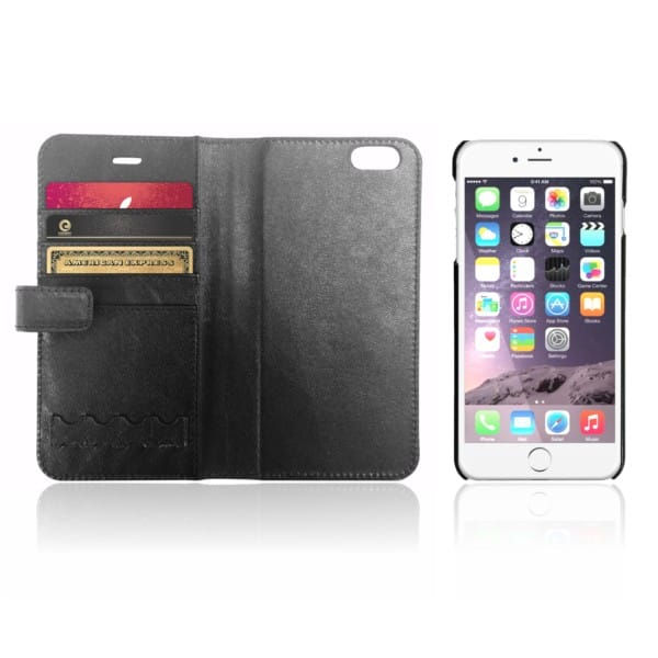 Etui XtremeMac En Cuir X-Wallet - Miroir Pour IPhone 6 / S / Plus - Noir (IPP-XW6-13) — image 1
