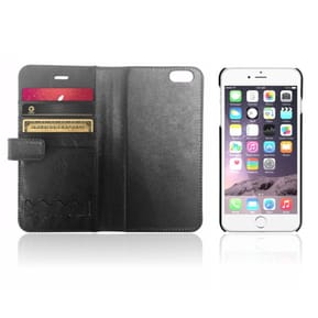 Etui XtremeMac En Cuir X-Wallet - Miroir Pour IPhone 6 / S / Plus - Noir (IPP-XW6-13)