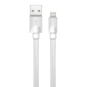 Câble Lightning XtremeMAc Plat pour iPhone - 1 m - Blanc (XCL-USB-03)