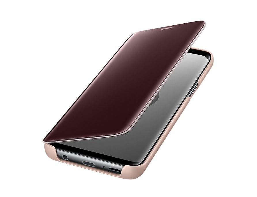 Étui Samsung Clear View Fonction Stand pour Galaxy S9 Gold (EF